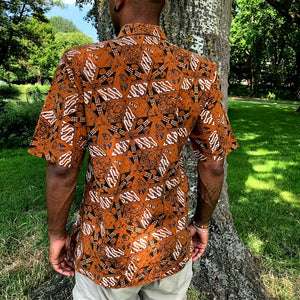 Orange Batik Style Shirt