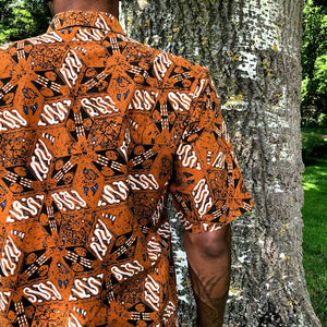 Orange Batik Style Shirt