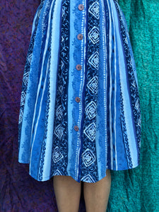 All the Blues A-Line Midi Skirt