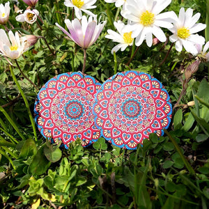 Mandala Inspired Wooden Earrings