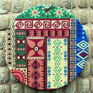 Aztec Inspired Wooden Earrings