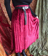 Load image into Gallery viewer, Deep Pink Elasticated Velvet Skirt
