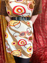 Load image into Gallery viewer, Funky 70&#39;s Print Stretched Dress
