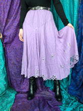 Load image into Gallery viewer, Lilac Eyelet Detailed Maxi Skirt
