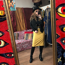 Load image into Gallery viewer, Bright Yellow Pencil Skirt
