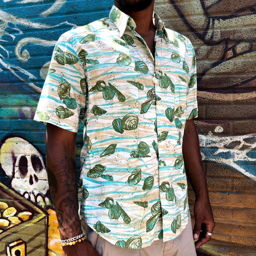 Shell Print Beach Shirt