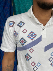Printed 80's Polo Shirt