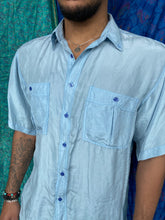 Load image into Gallery viewer, Light Blue Silk Shirt
