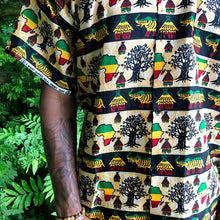 Load image into Gallery viewer, African Print Linen Shirt
