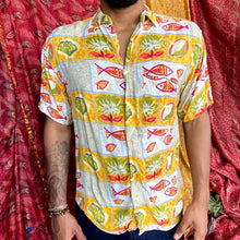 Load image into Gallery viewer, Bright Fish Print Beach Shirt
