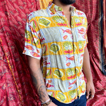 Load image into Gallery viewer, Bright Fish Print Beach Shirt
