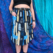 Load image into Gallery viewer, Patch Doodle Print Midi Skirt
