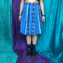 Load image into Gallery viewer, All the Blues A-Line Midi Skirt
