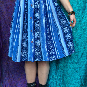 All the Blues A-Line Midi Skirt