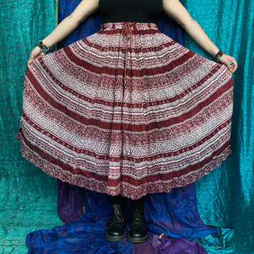 Crepe Cotton Printed Skirt