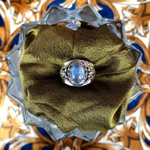 Load image into Gallery viewer, Blue Moonstone Gemstone Ring
