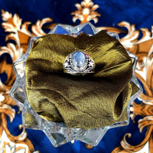 Blue Moonstone Gemstone Ring