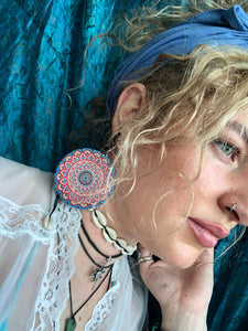 Mandala Inspired Wooden Earrings
