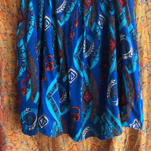 Bright African Print Maxi Skirt
