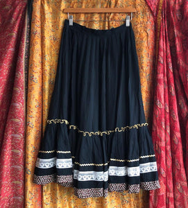 Full Black Midi Skirt