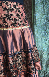 Baroque Eye-Catching Panel Midi Skirt