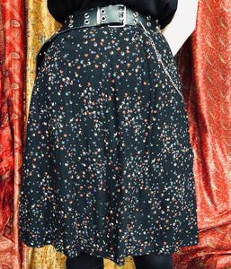 Cute Confetti Print Knee-Length Skirt