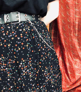 Cute Confetti Print Knee-Length Skirt