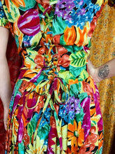 Load image into Gallery viewer, Eye-Catching Bright Floral Maxi Dress
