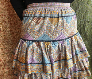 Unique Layered Ruffles Maxi Skirt