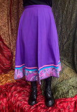 Load image into Gallery viewer, Bright Purple Paisley Panel Skirt
