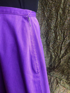 Bright Purple Paisley Panel Skirt