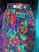Load image into Gallery viewer, Bright 80&#39;s Printed Skirt
