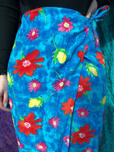 Load image into Gallery viewer, Bright Floral Print Wrap Skirt
