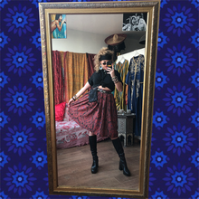 Load image into Gallery viewer, Full Paisley Pleated Midi Skirt

