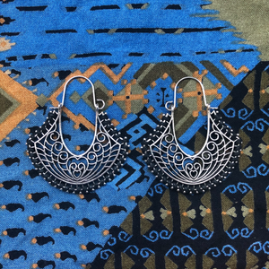 Intricate Drop Earrings with Thread Detail