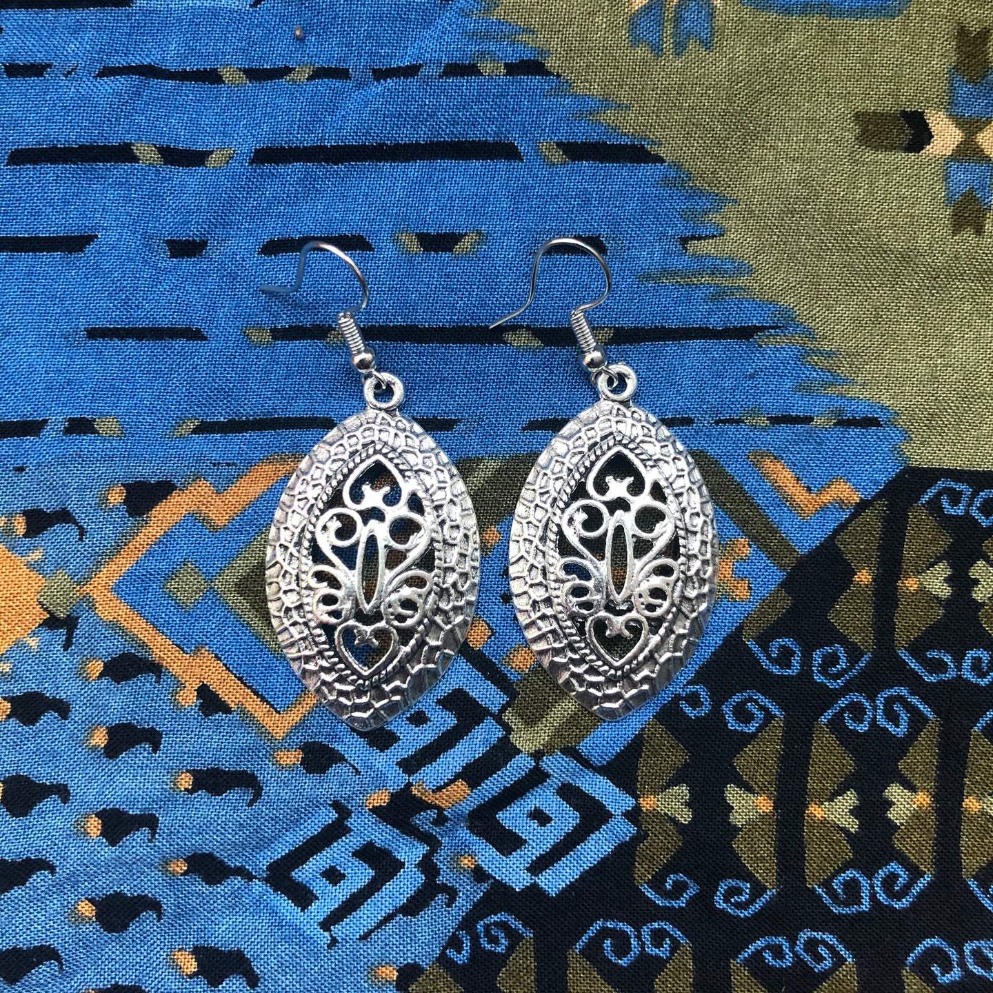 Tibetan Inspired Pendant Earrings